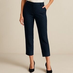 A.L.C Black wool checkered lace overlay pants